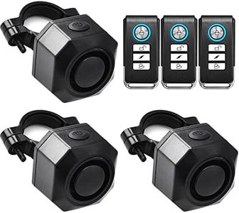 GREENCYCLE Electric Bike Alarm with Remote Controller, Motorcycle Anti-Theft Security System with USB Rechargeable, Volume and Sensitivity Adjustable Waterproof, 3 Pack