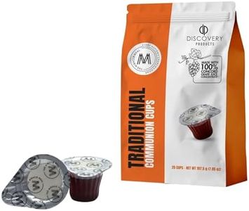 Travel Pack - Pre-Filled Traditional Communion Cup - Bag of 25 with Wafer and 100% Concord Grape Juice
