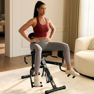 FED Fitness HA1 2-in-1 Hip Abductor and Adductor Machine, Glute & Inner Thigh Workout Equipment for Home Gym, Leg Workout and Booty Builder with 6 Adjustable Resistance Bands and Dual Foot Bar