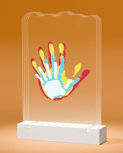Family Handprint Kit with Light, Baby Hand and Footprint Kits, Family Gifts Keepsake for New Parent and Newborn, Cloud Design
