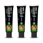 Jagat Devsutra Dr. Trusted Ayurvedic HERBAL Activated Charcoal Toothpaste for Teeth Whitening - 100% Natural Formula with Mint Flavour, No Fluoride & Artificial Colours - Pack of 3 (125g x 3)
