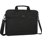 LANDICI 360° Protective Laptop Bag 15.6 Inch with Shoulder Strap, Laptop Case Sleeve for MacBook Pro 16, 15.6-16” HP Lenovo Dell ASUS, Waterproof Computer Bag Slim Briefcase for Men Women-Black