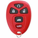 KeylessOption Keyless Entry Remote Control Car Key Fob Replacement 15912860 -Red