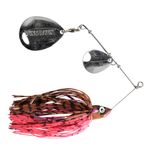 Lunkerhunt Spinnerbait for Bass Fishing, Emits High Vibration | Freshwater Spinning Fishing Lure | Impact Ignite - Willow Leaf Spinnerbait (Moss)