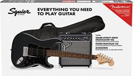 Squier Affinity Series HSS Pack LRL Charcoal Frost Metallic - Beginner electric guitar kit