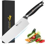 MAD SHARK Nakiri Knife 7 inch Chef Knives, Vegetable Kitchen Knife with High Carbon Stainless Steel Blade, Multipurpose Asian Knife for Chopping, Cutting and Slicing with Ergonomic Handle