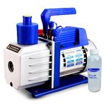 Hiatsu Vacuum Pump 7CFM Heat Pump Single-Stage Mini Split 5Pa Rotary Vane Economy Vacuum Pump 1/4HP Air Conditioner Refrigerant HVAC Air Tool R410a with Oil Bottle 1/4" Male Inlet Port (7CFM)