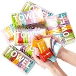 WUWEOT 140 Pack Compressed Towels Tablets, 28 x 24 cm Soft Wipe Face Washcloths, Disposable Face Compressed Towels,Individual Packaging Tissue for Outdoor Travel Camping Hiking Sport Hotel Beauty Salon