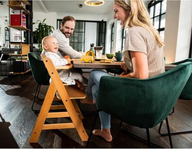 hauck Alpha+ Wooden High Chair – Adjustable Baby & Toddler Seat