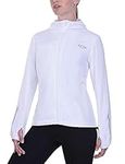 TCA Women's Running Softshell Jacket. Reflective Breathable Packable Jacket with Zip Pockets - White, M