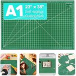 Tujurich Self Healing Cutting Mat, 36" x 24", Double-Sided Rotary Cutting Mat for Sewing, Quilting, Scrapbooking, Fabric & Craft Cutting Board (A1), Green