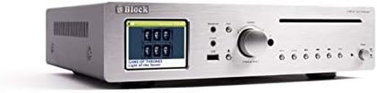 BLOCK CVR-10 Ricevitore Web Radio, Lettore CD, DAB+, Internet, Radio FM, Amplificatore, Lettore Multimediale e Lettore Bluetooth, Silver