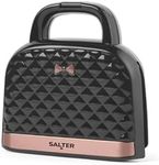 Salter Handbag Toastie Maker - Sandwich Toaster, Non-Stick, Deep Fill Snack Maker, Cook 2 Toasted Sandwiches, 4 Slice Grill Press, Automatic Temperature Control, Cool Touch Handle, 750W