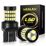 MEALAM Newest 7440 7443 992 T20 W21W LED Bulbs Xenon White, Super Bright 57 SMD Chips for Car Truck Backup Reverse Light Tail Break Turn Signal Light(Pack of 2)