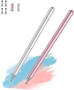 Stylus Pens for Touch Screen(2pcs), Luntak High Sensitivity Pens for iPad,iPad Pencil Compatible with/Apple/iPhone/iPad/Android/Microsoft Tablets and More Capacitive Touch Screens-Pink/Sliver