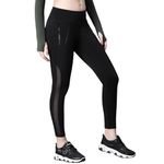 Fashiol Women's Gym Wear Track Pants | Workout Skinny Tights | High Waist Stretchable Mesh Leggings With Side Zipper Pocket Yoga Sports Pants (XL)