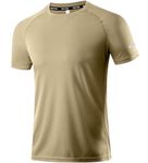 Boyzn 1 Pack Polyester Shirt for Men, Dry Fit Moisture Wicking T-Shirts, Sports Gym Athletic Workout Short Sleeve Shirts Khaki-2XL