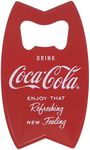 Tablecraft Stainless Steel Coca-Cola Bottle Opener Fridge Magnet, Red