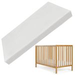 Sleep & Snuggle Fibre Crib Mattress 5cm Deep - Breathable, Anti-Allergy Mattress for Baby and Toddler - Removeable Water Resistant Cover (90 x 40 x 5)