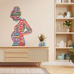 CVANU Pregnancy Typography Vinyl Wall Sticker for Hospital, Dispensary Wall Decor Size(13.5inch x 23.6inch)_Multicolor_cv31