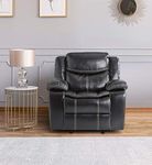 Lexicon Bay Manual Glider Reclining Chair, Black