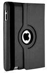 TechDealsUK PU Leather 360 Degree Rotating Stand Swivel Case Folio Cover For Apple iPad 4 3 2 (Black)