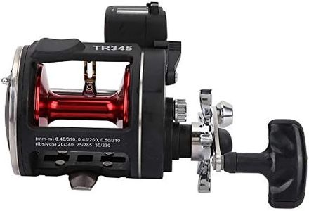Demeras Spinning Fishing Reel , Fishing Reel , Sea Fishing Reel , Smooth Action Fishing Reel with Line Counter , Black , Trolling