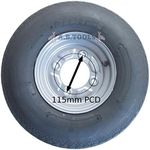 Trailer Wheel Rim & Tyre 4.00-8 6 PLY 115mm PCD Erde DAXARA TRSP17