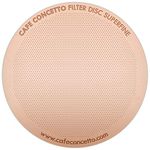 Filter for AeroPress - CAFE CONCETTO - Disc Superfine - Reusable - Premium Coated Stainless Steel (Rose Gold, Metal) - Brew Tips Included