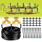 HIRALIY 98.4FT Drip Irrigation Kit, Garden Watering System, Blank Tubing DIY Automatic Irrigation Equipment Set for Outdoor Plants, Micro Drip Irrigation Kit for Greenhouse Flower, Bed Patio, Lawn
