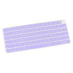 Allinside Keyboard Cover Silicone Skin for iMac Magic Keyboard A2449/A2450, Ultra Thin Protective Skin for iMac 24 Inch Wireless Keyboard 2021 Released, US Layout, Computer Accessories, Light Purple