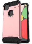 Encased Google Pixel 4a Case (2020 Scorpio Armor) Shockproof Protective Phone Cover (Rose Gold)