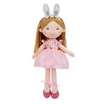 June Garden 16" Enchanted Garden Fairy Doll Brielle - Plush Stuffed Soft Bunny Doll Girl Easter Gift - Pink Dress