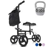 Vive Mobility Knee Walker - Steerable Scooter for Broken Leg, Foot, Ankle Injuries - Kneeling Quad Roller Cart - Orthopedic Seat Pad for Adult and Elderly Medical Mobility - 4 Wheel Crutch