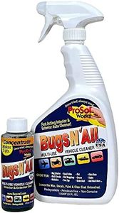 Bugs N’ All Multipurpose Car Cleaner & Degreaser - Bug & Tar Remover Concentrate 4 oz - Exterior Cleaner Safe for Car Paint, Metal, Chrome, Aluminum, Windows & Mirrors - w/Free 32 oz Spray Bottle