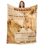 Vetbuosa Husband Gifts, Throw Blanket Birthday Gifts for Husband with Romantic Saying, Husband Birthday Gifts from Wife, Husband Anniversary Wedding Gifts for Husband, Gifts for Him, Husband Blanket