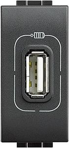 BTicino Living International L4285C Presa Caricatore USB, 1 Posto