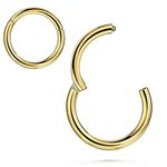 Very Small Nose Ring 20g Cartilage Earring Hoop Helix Earring Daith Earring Tragus Earrings Anti-Tragus Earrings Snug Earrings - 14K Gold Nose Rings - 6mm - 1 Piece