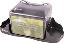 San Jamar H4005 Venue Table Top Fullfold Control Napkin Dispenser with Caddy, 200 Capacity, Black Pearl