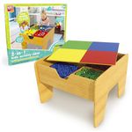 abeec Kids Activity Table, Versatile Kids Play Table 2-in-1 Building Block and Art Station for Kids, Multi-Functional Children's Table, Educational Play For Toddlers And Kids