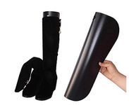 2 Pairs 14 Plastic Boot Shaper Boot Trees Shaper Form Inserts Tall Boot Support Automatic Stand Support Shaping Tool for Women Men (Black)