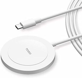 TOZO W6 Wireless Magnetic Charger, 15W Fast Charging Pad with Aviation Aluminum Numerical Control Technology Compatible with iPhone 14 13 12 Series, Samsung Galaxy Series (NO AC Adapter)