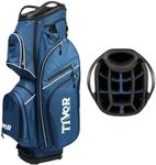 TIVOR 2026 Golf Cart Bag - 14-Way Full-Length Dividers, 9 Pockets, Easy-Access Handle & Ergonomic Straps | Perfect for Cart & Walking, Includes Rain Cover