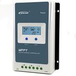 EPEVER 20A MPPT Solar Charge Controller 12V/24V Auto, 20amp MPPT Charge Controller 100V PV Input Negative Grounded Solar Regulator with LCD Display for Gel Sealed Flooded Lithium Battery