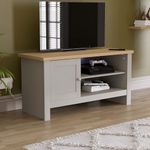 Vida Designs Arlington TV Unit Cabinet Stand Sideboard Entertainment Living room (Grey, 1 Door)