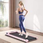 BLACK LORD Treadmill Electric Walking Pad SL9 Home Office Gym Exercise 2.2HP Fitness Equipment, Portable Under Desk, Bluetooth APP Control & Remote Control, Cardio Aerobic Trainer for Jog Running,Pink