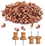 50 Pcs of Wood Push Pins For Pinboa