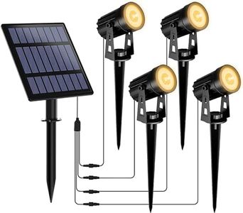 T-Sun Solar Spotlights Outdoor Garden, 3000K Warmwhite Solar Garden Lights with IP65 Waterproof,Outdoor Garden Lights Wall Lights for Garden Yard Path Driveway Porch Walkway