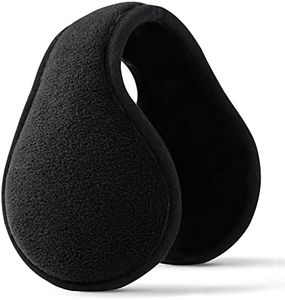 GERGELLA Ear Muffs for Men Women - Winter Ear Warmers - Warm Ear Covers for Cold Weather Soft Fleece Earmuffs Protects Ears Black