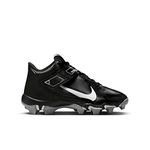 Nike Youth Force Trout 8 Keystone Rubber Molded Baseball Cleats Black | White Size Medium, Black | White, 4.5 Big Kid